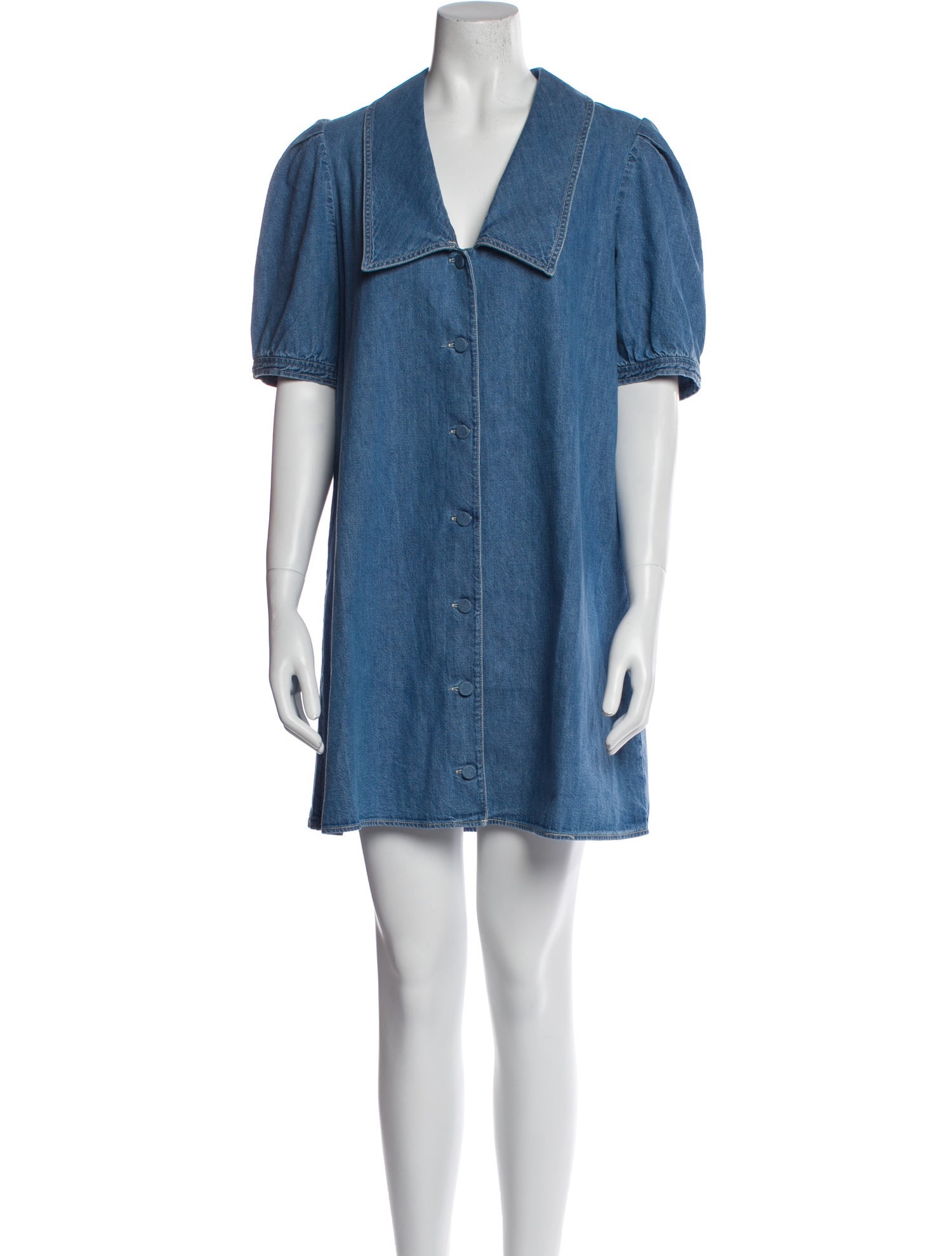 FRAME V-Neck Mini Dress