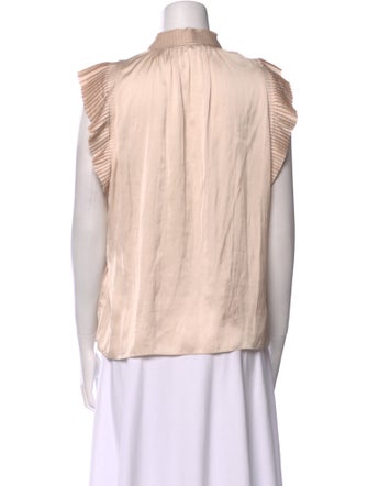 FRAME Mock Neck Sleeveless Blouse