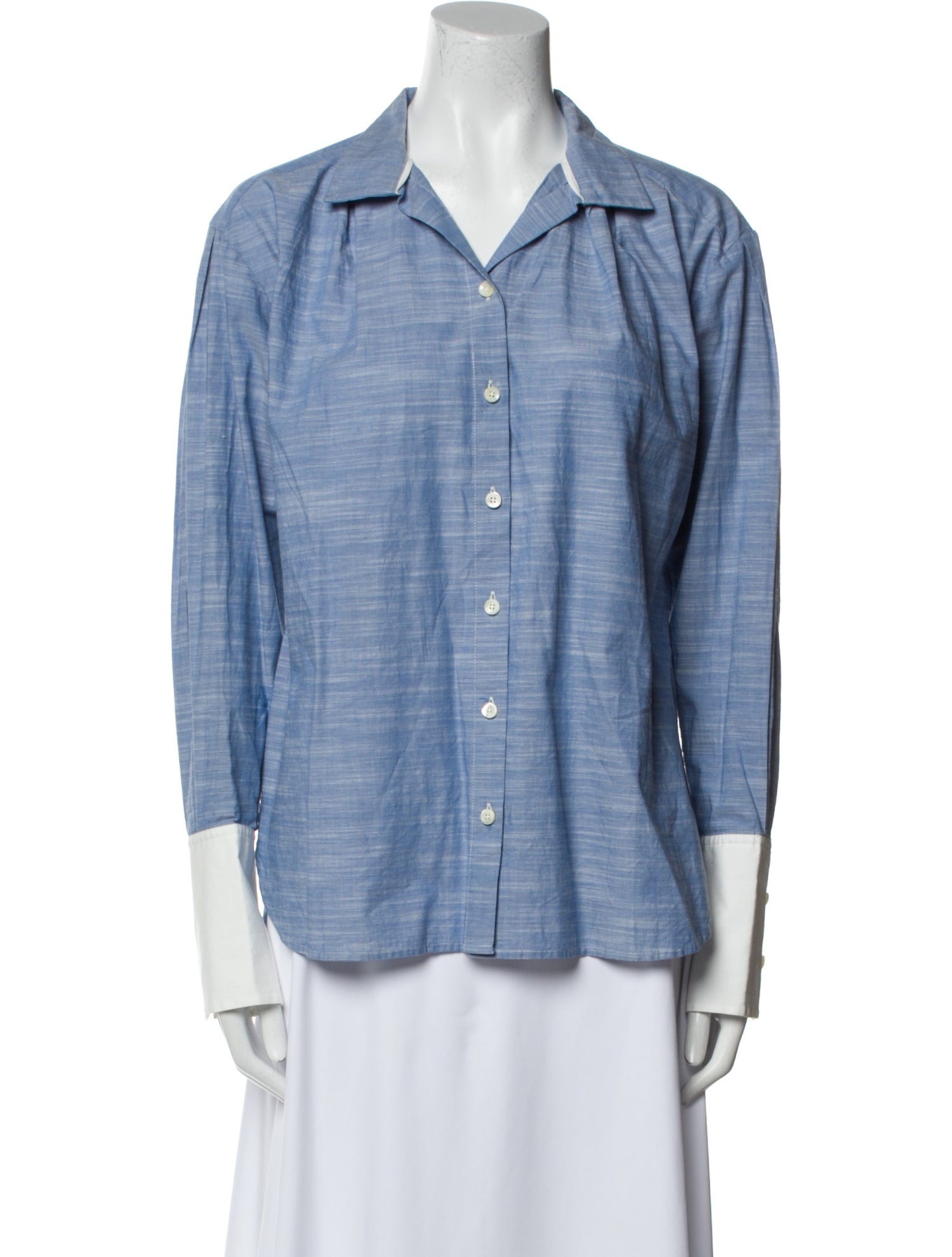 FRAME Long Sleeve Button-Up Top