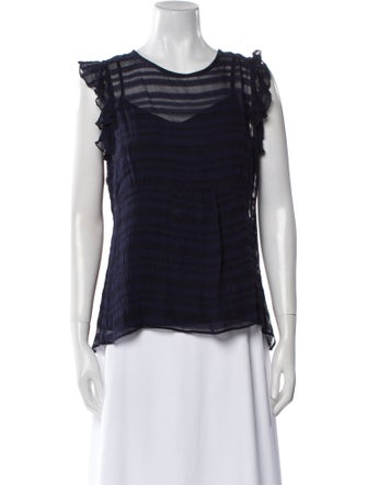 FRAME Bateau Neckline Sleeveless Top