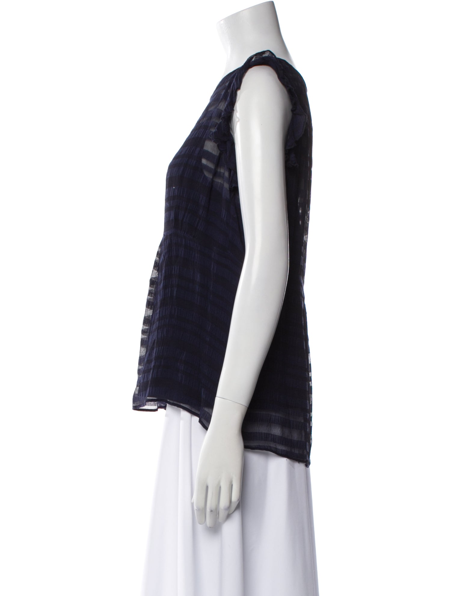 FRAME Bateau Neckline Sleeveless Top