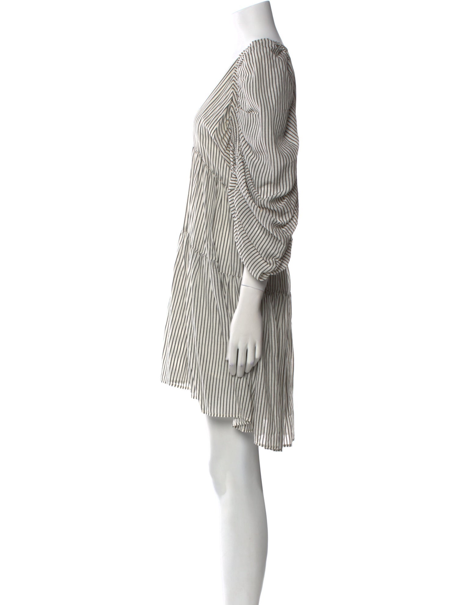 FRAME Striped Knee-Length Dress