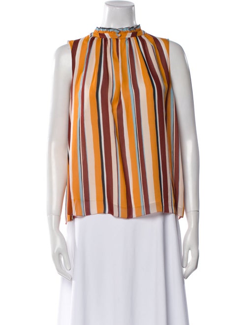 FRAME Silk Striped Blouse