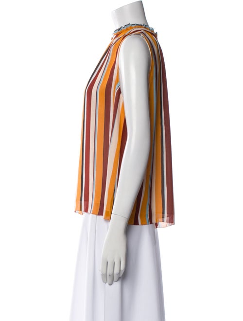 FRAME Silk Striped Blouse