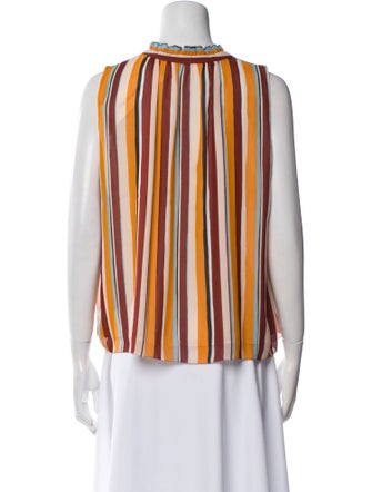 FRAME Silk Striped Blouse