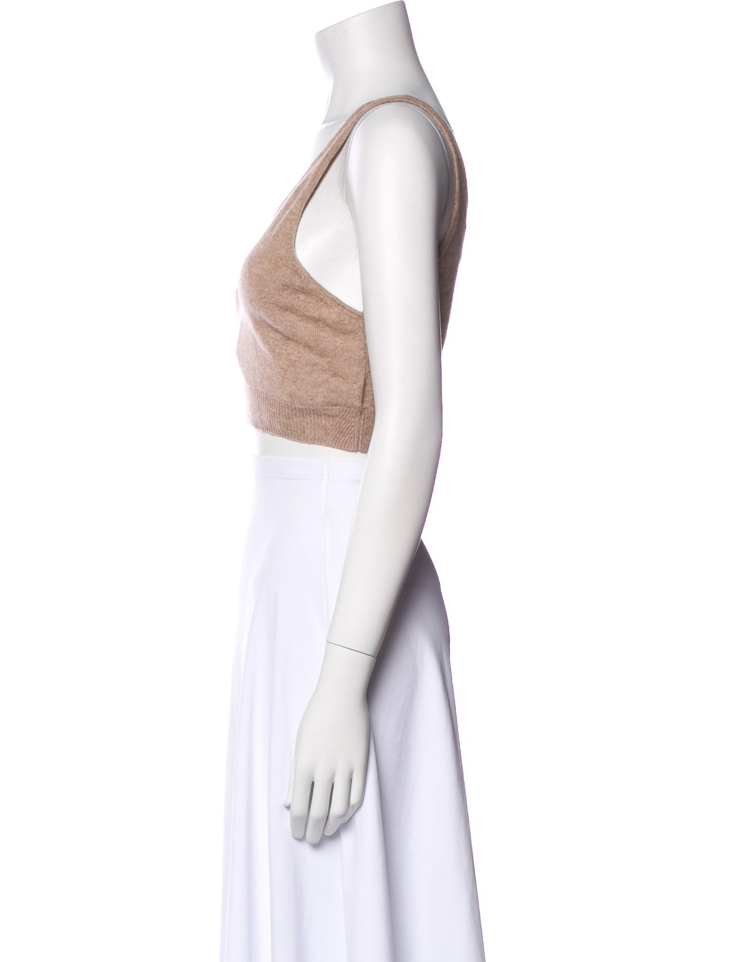 FRAME Cashmere V-Neck Crop Top