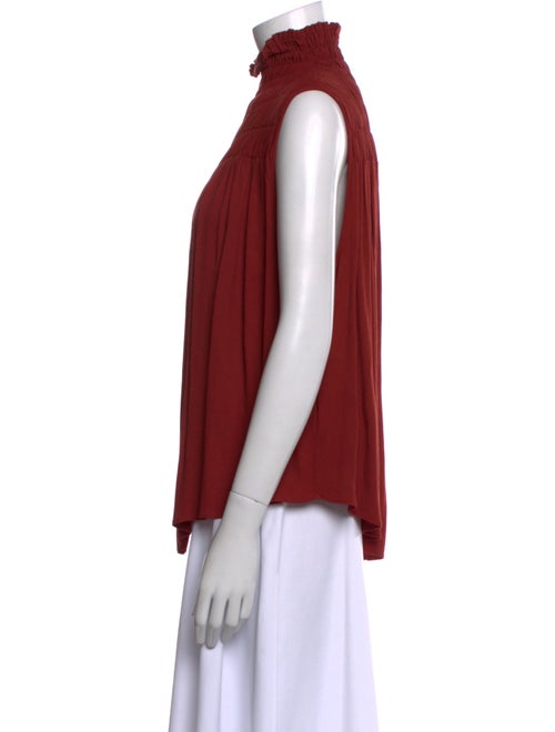 FRAME Mock Neck Sleeveless Blouse