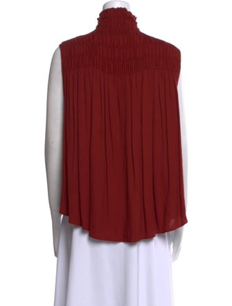 FRAME Mock Neck Sleeveless Blouse