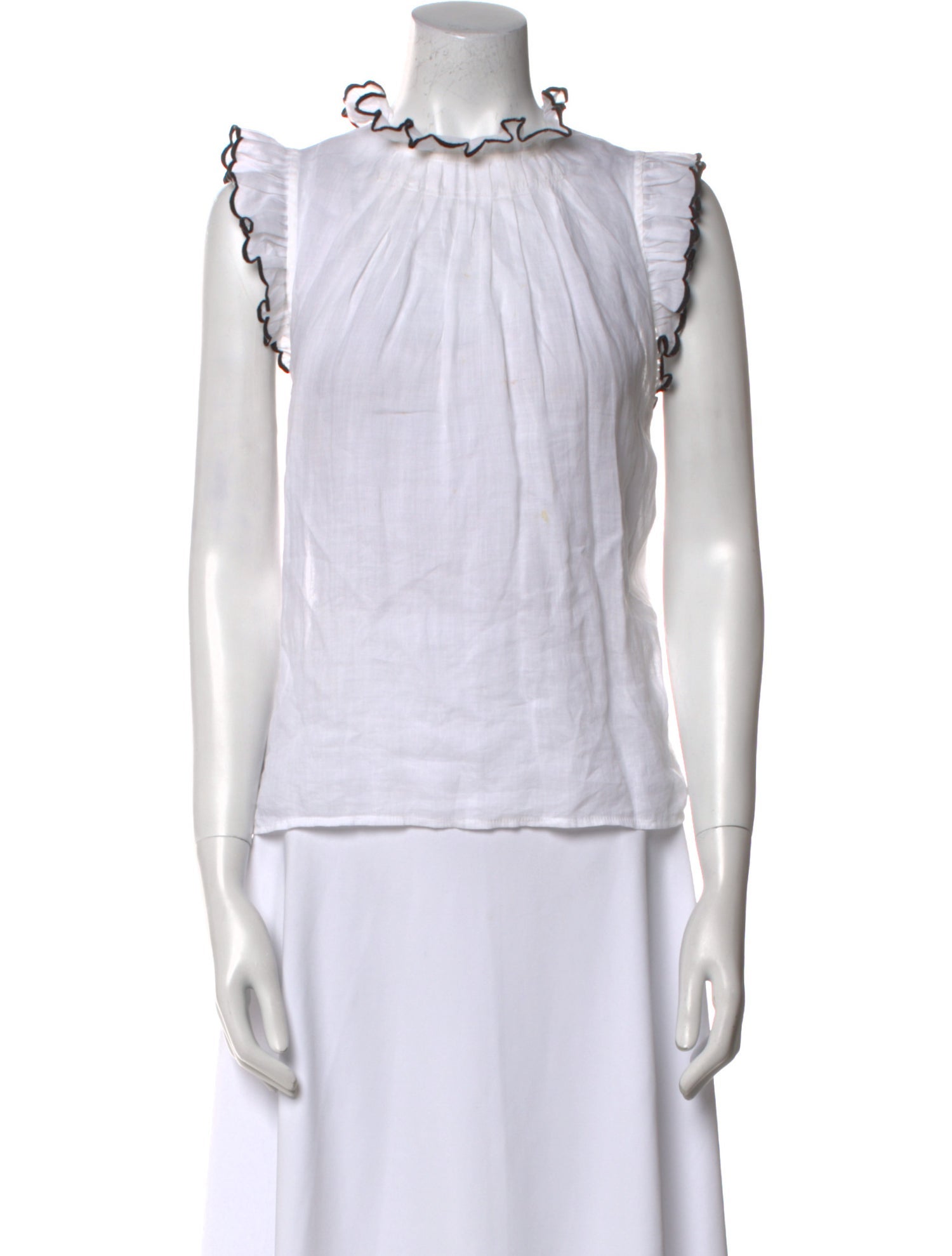 FRAME Mock Neck Short Sleeve Top