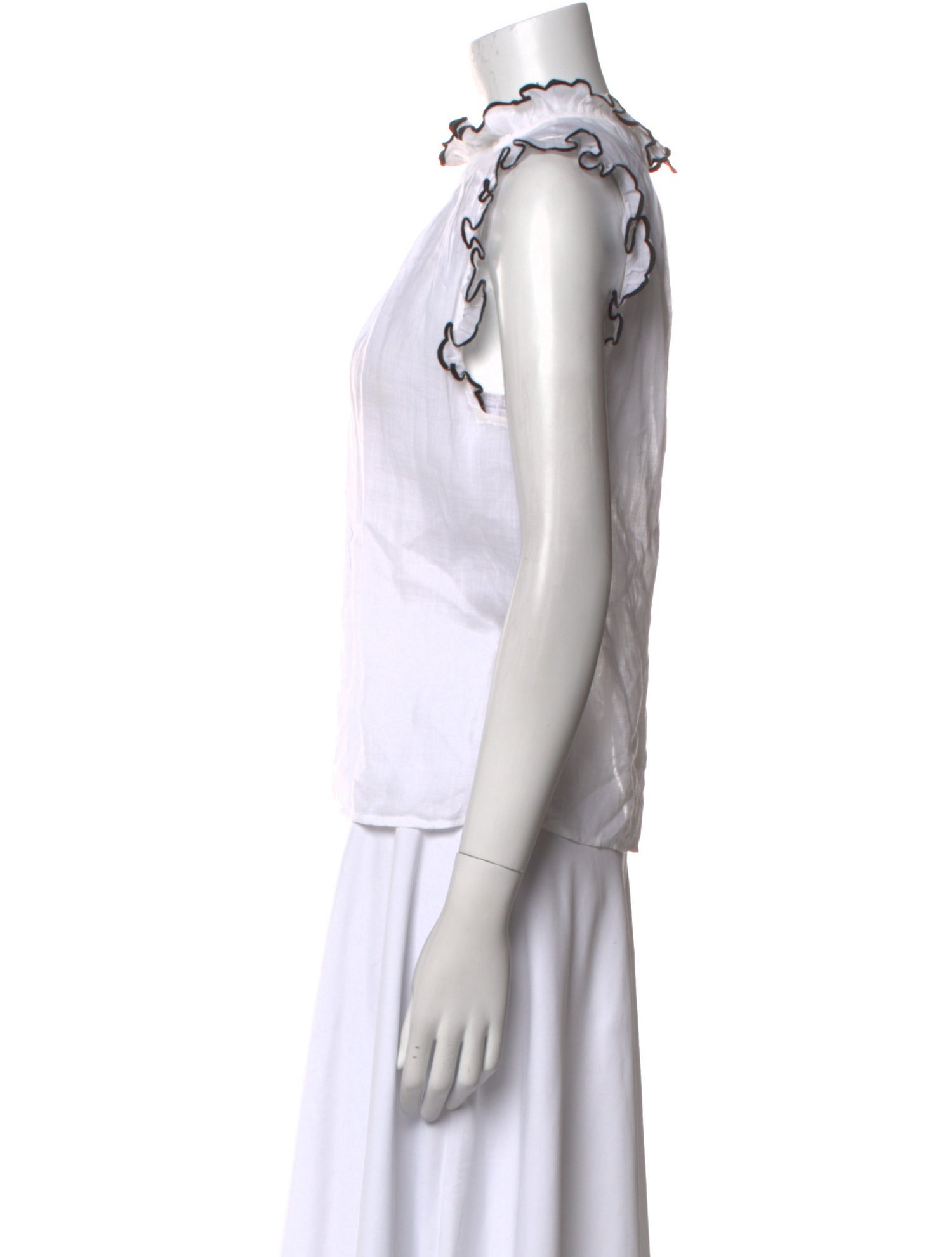 FRAME Mock Neck Short Sleeve Top