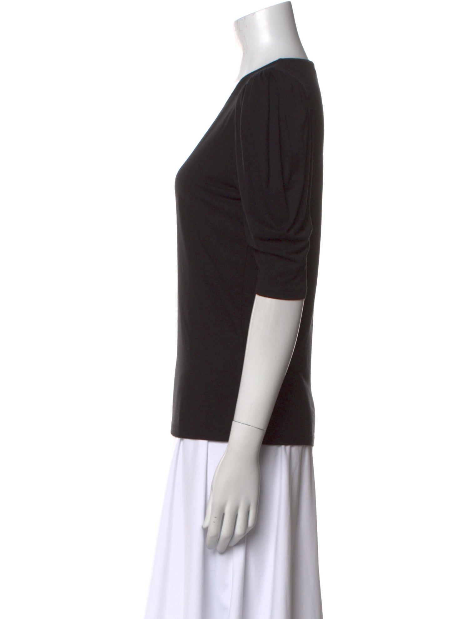 FRAME V-Neck Three-Quarter Sleeve T-Shirt