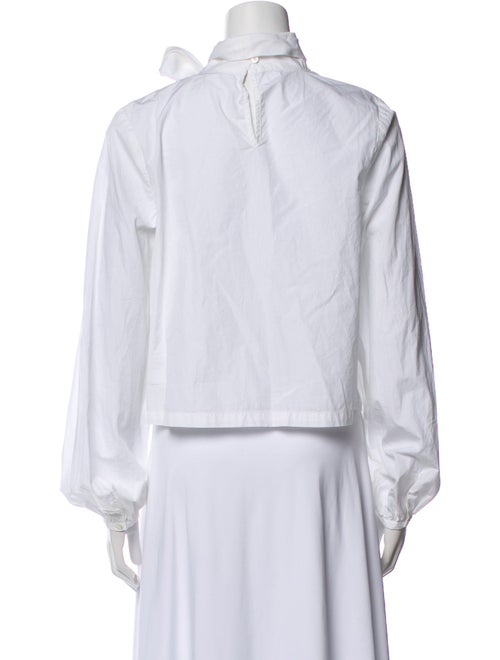 FRAME Tie Neck Long Sleeve Blouse