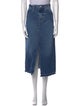 FRAME Raw-Edge Trim Midi Length Skirt