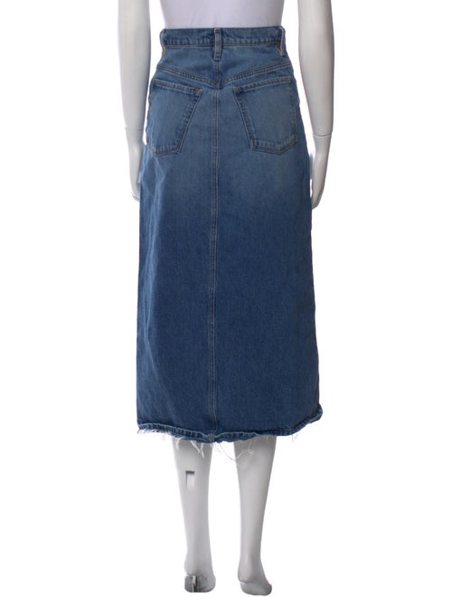 FRAME Raw-Edge Trim Midi Length Skirt