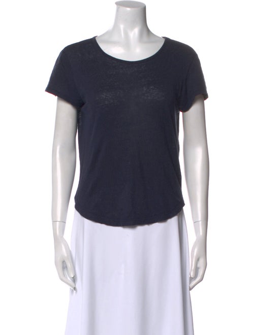 FRAME Linen Scoop Neck T-Shirt