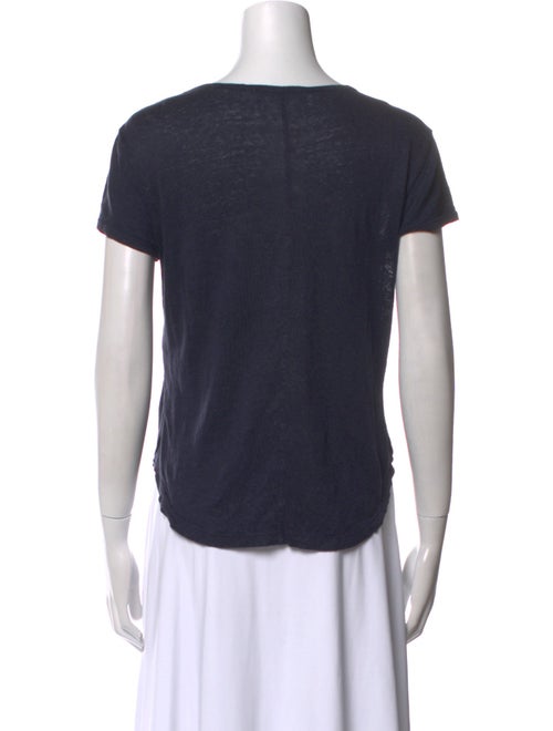 FRAME Linen Scoop Neck T-Shirt