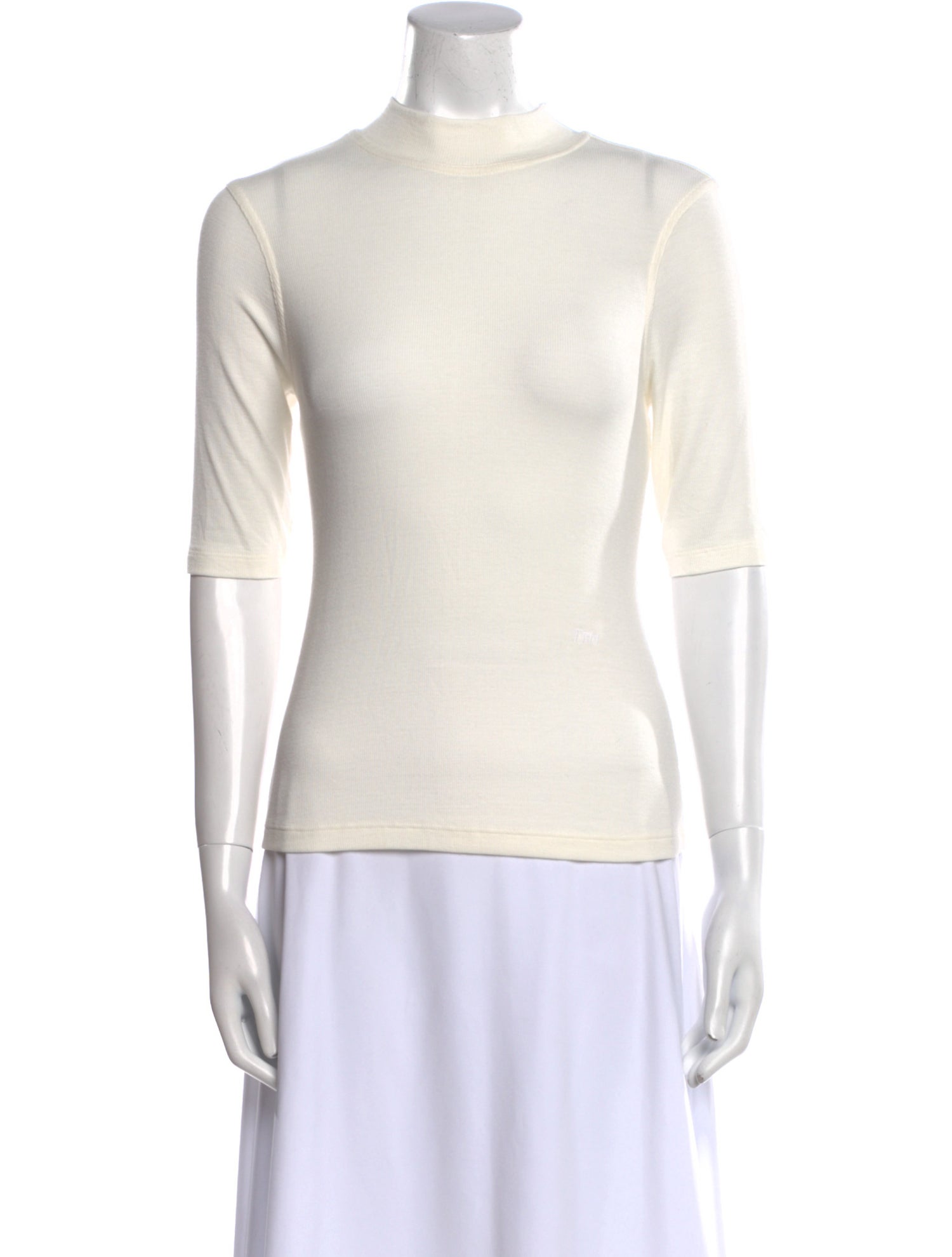 FRAME Mock Neck Short Sleeve Top