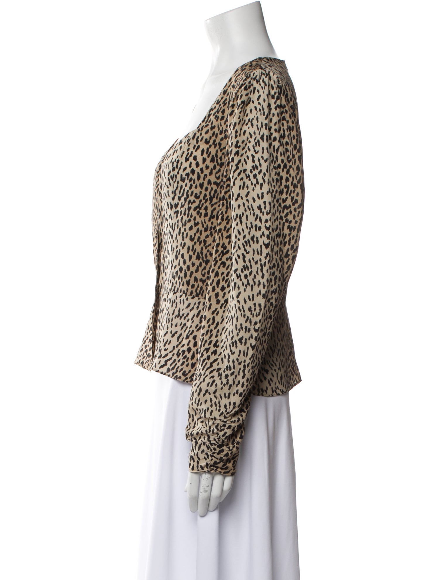 FRAME Silk Animal Print Blouse