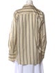 FRAME Silk Striped Button-Up Top