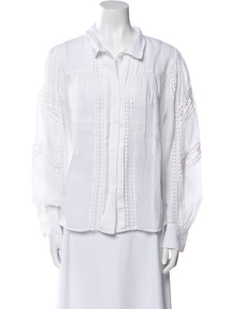 FRAME Long Sleeve Button-Up Top