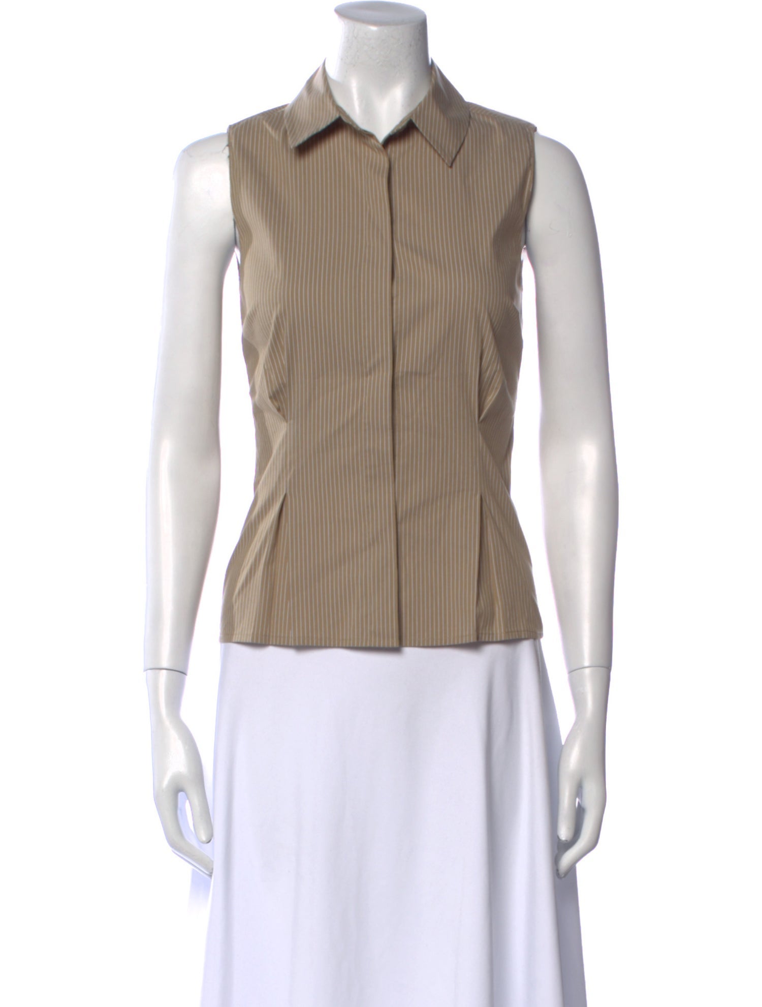 FRAME Sleeveless Button-Up Top