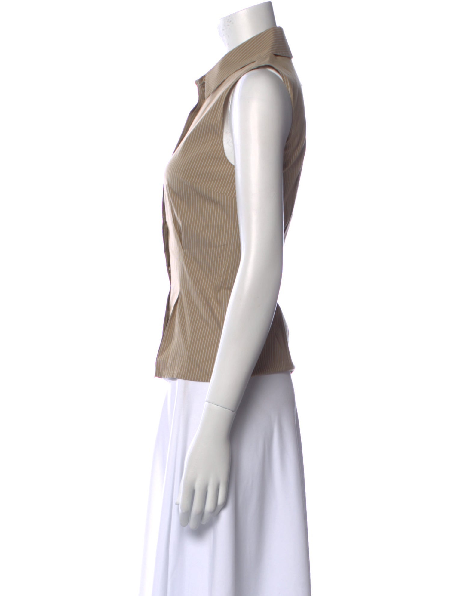 FRAME Sleeveless Button-Up Top