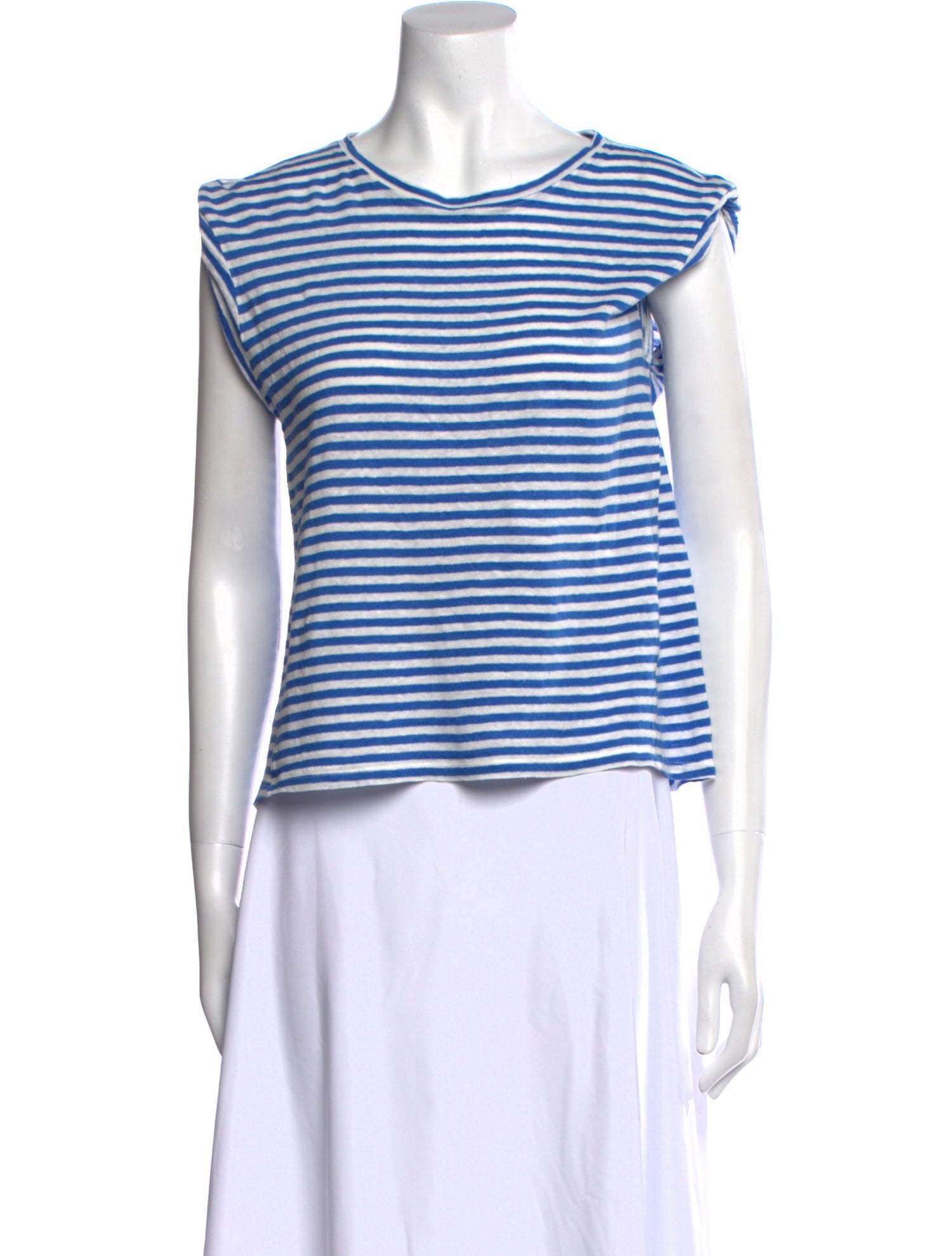 FRAME Linen Striped T-Shirt