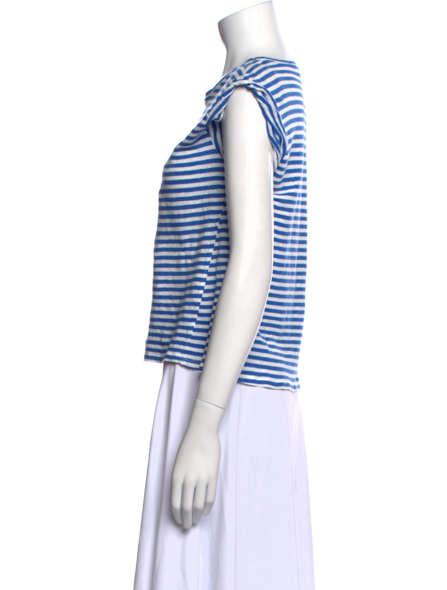 FRAME Linen Striped T-Shirt