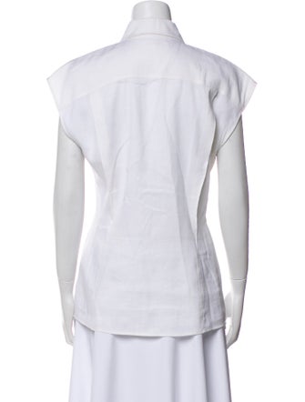 FRAME Short Sleeve Button-Up Top