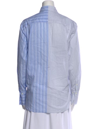 FRAME Striped Long Sleeve Button-Up Top