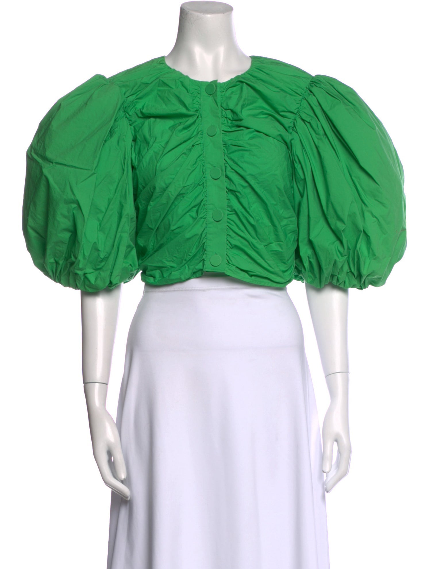 FRAME Crew Neck Short Sleeve Crop Top