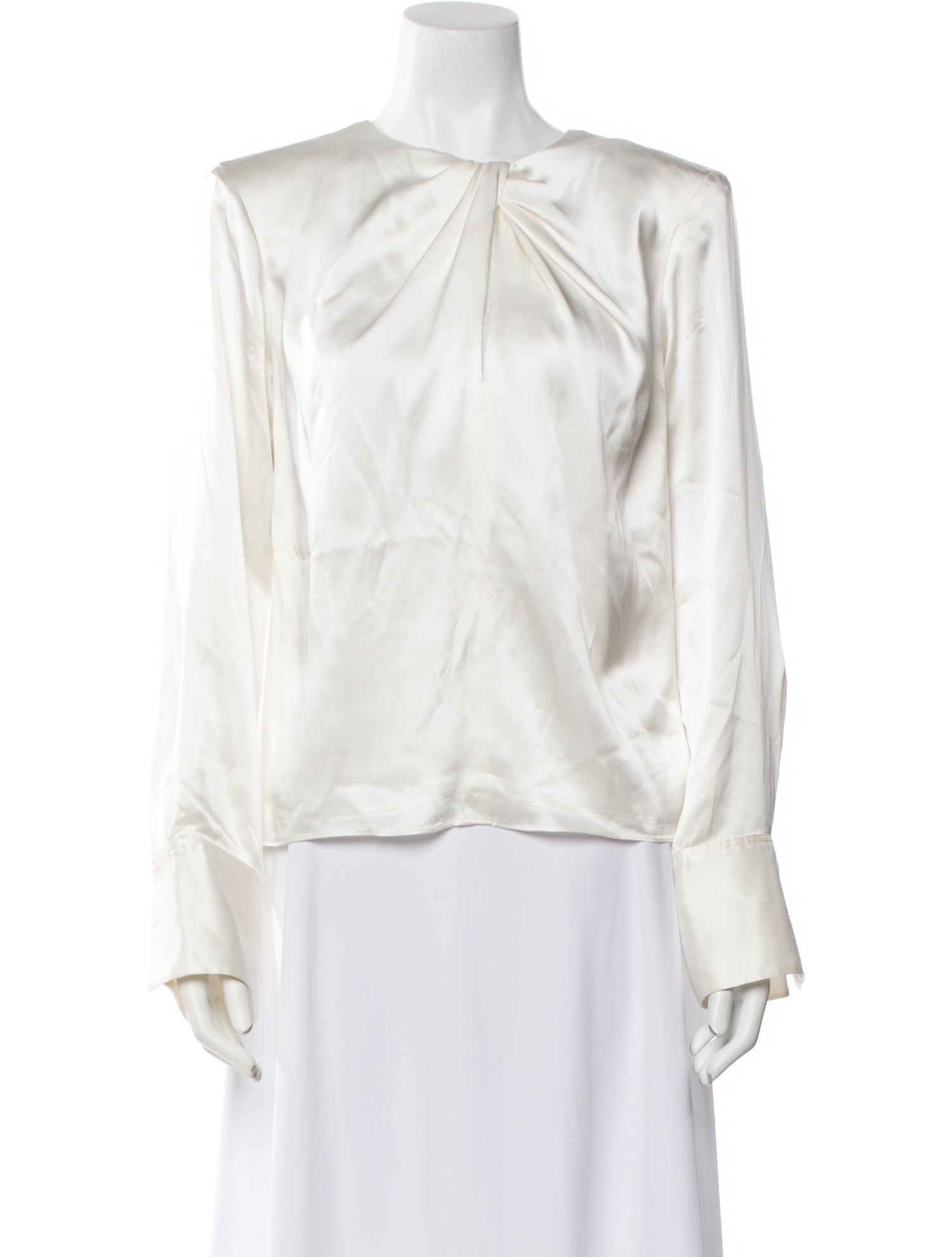 FRAME Silk Crew Neck Blouse