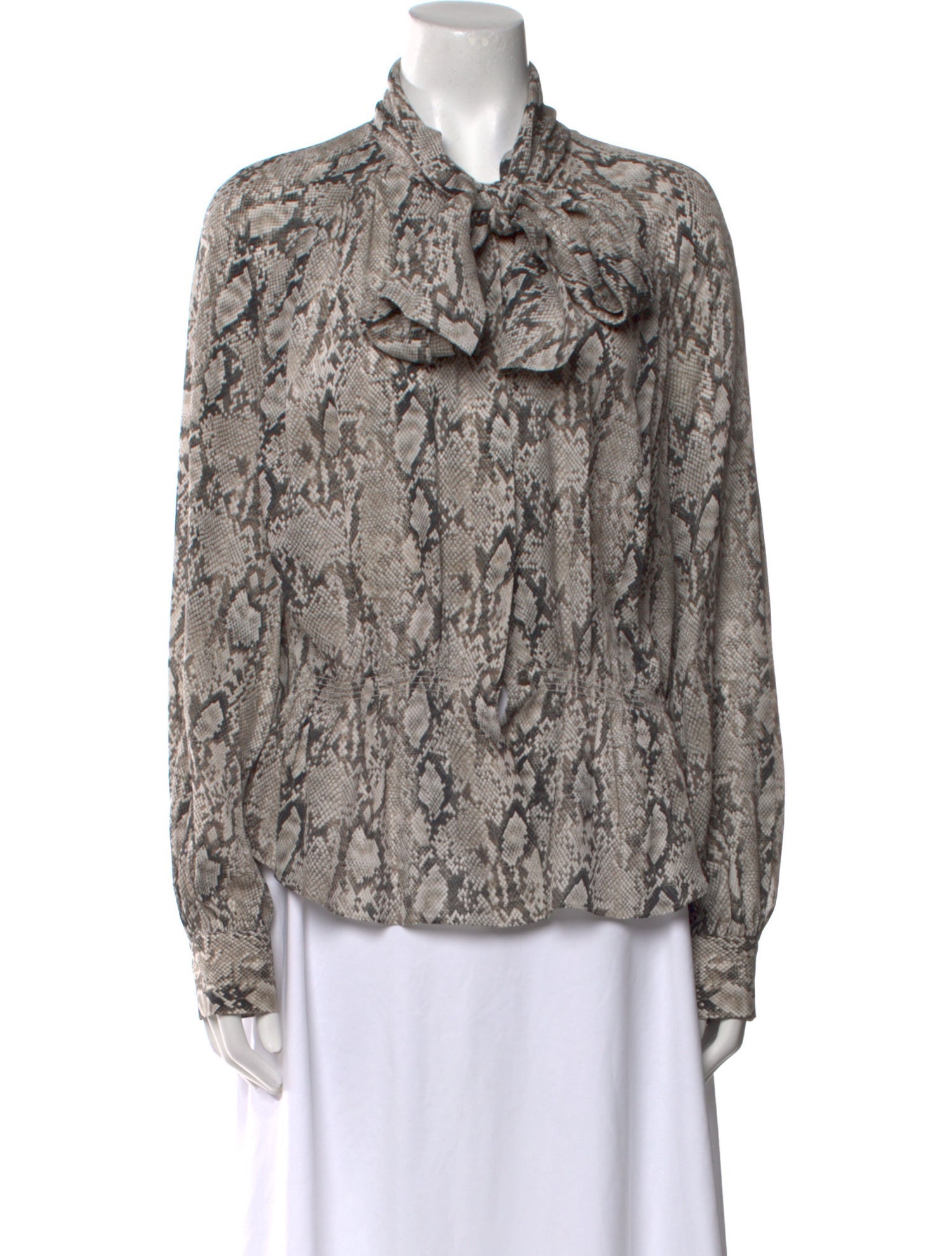 FRAME Silk Animal Print Blouse