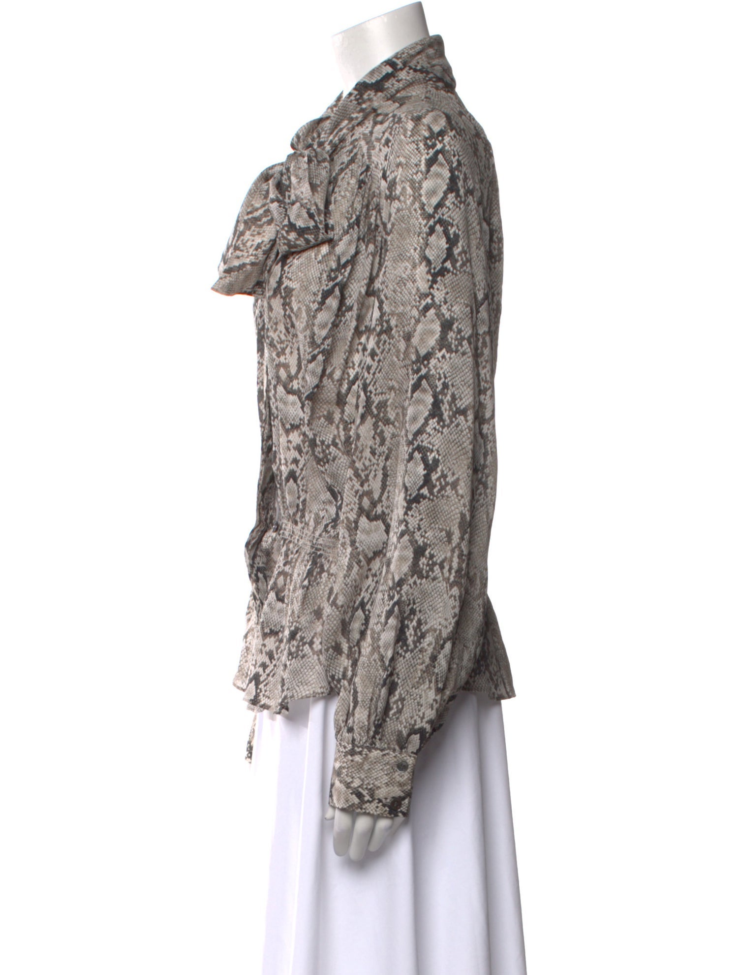 FRAME Silk Animal Print Blouse