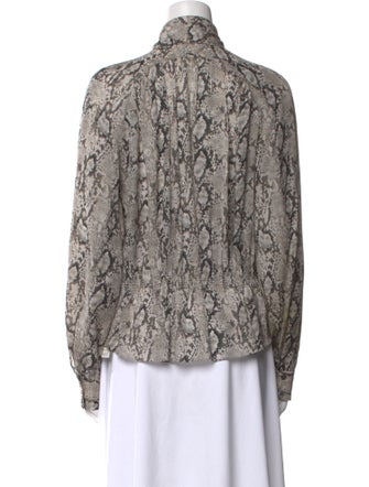 FRAME Silk Animal Print Blouse