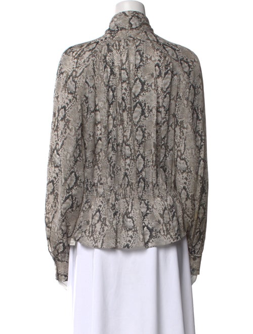 FRAME Silk Animal Print Blouse