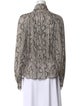 FRAME Silk Animal Print Blouse