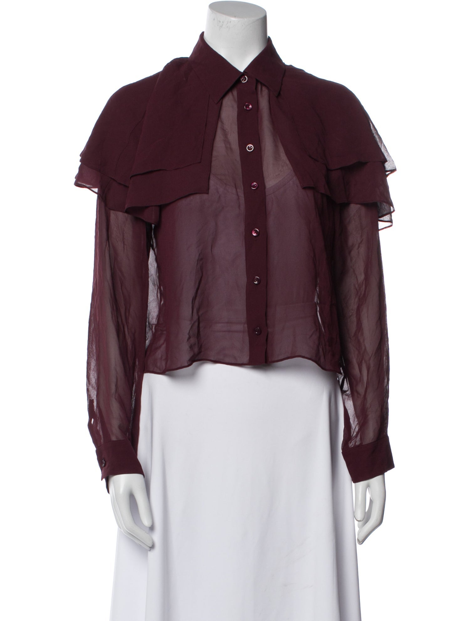 FRAME Long Sleeve Button-Up Top