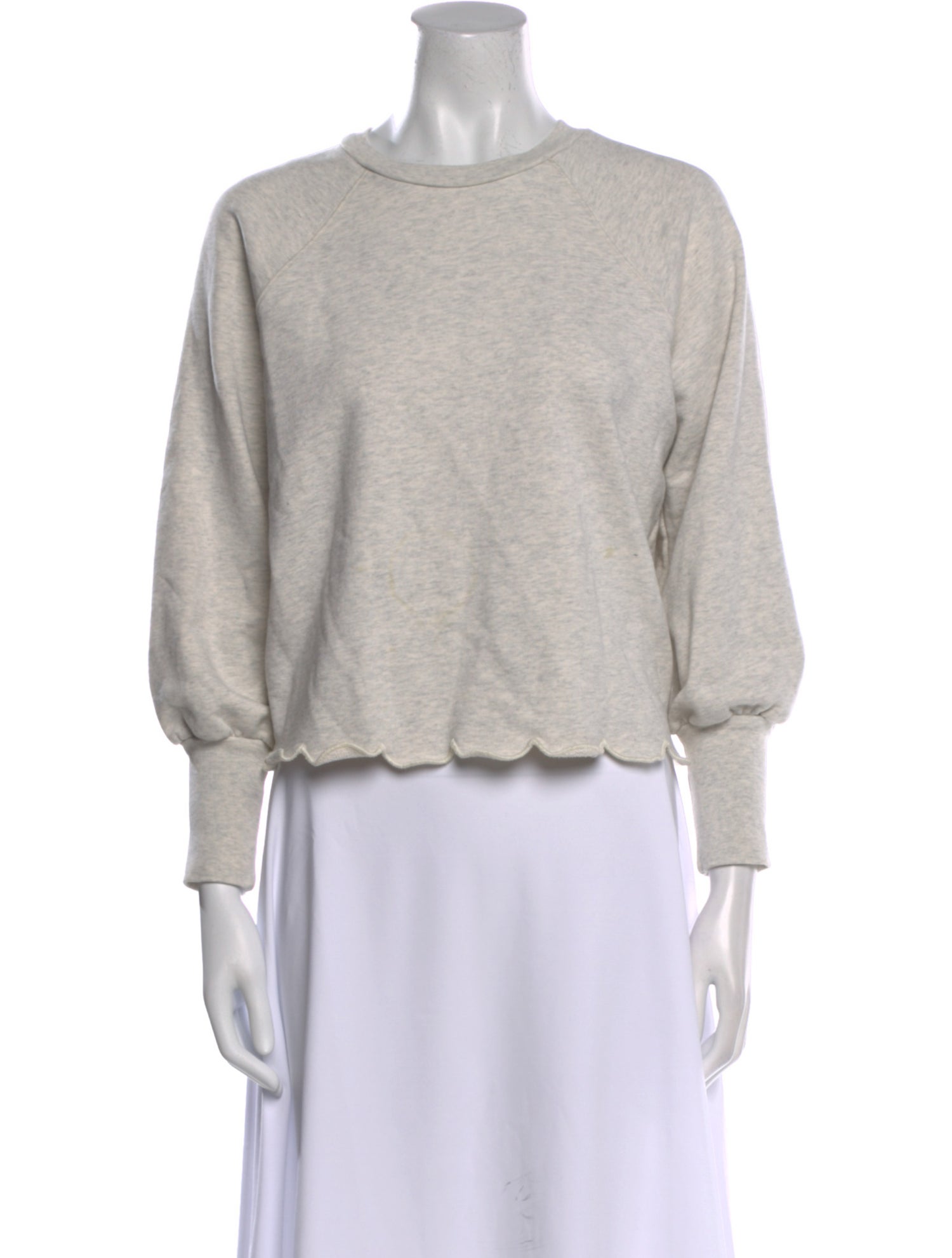 FRAME Crew Neck Three-Quarter Sleeve Sweatshirt