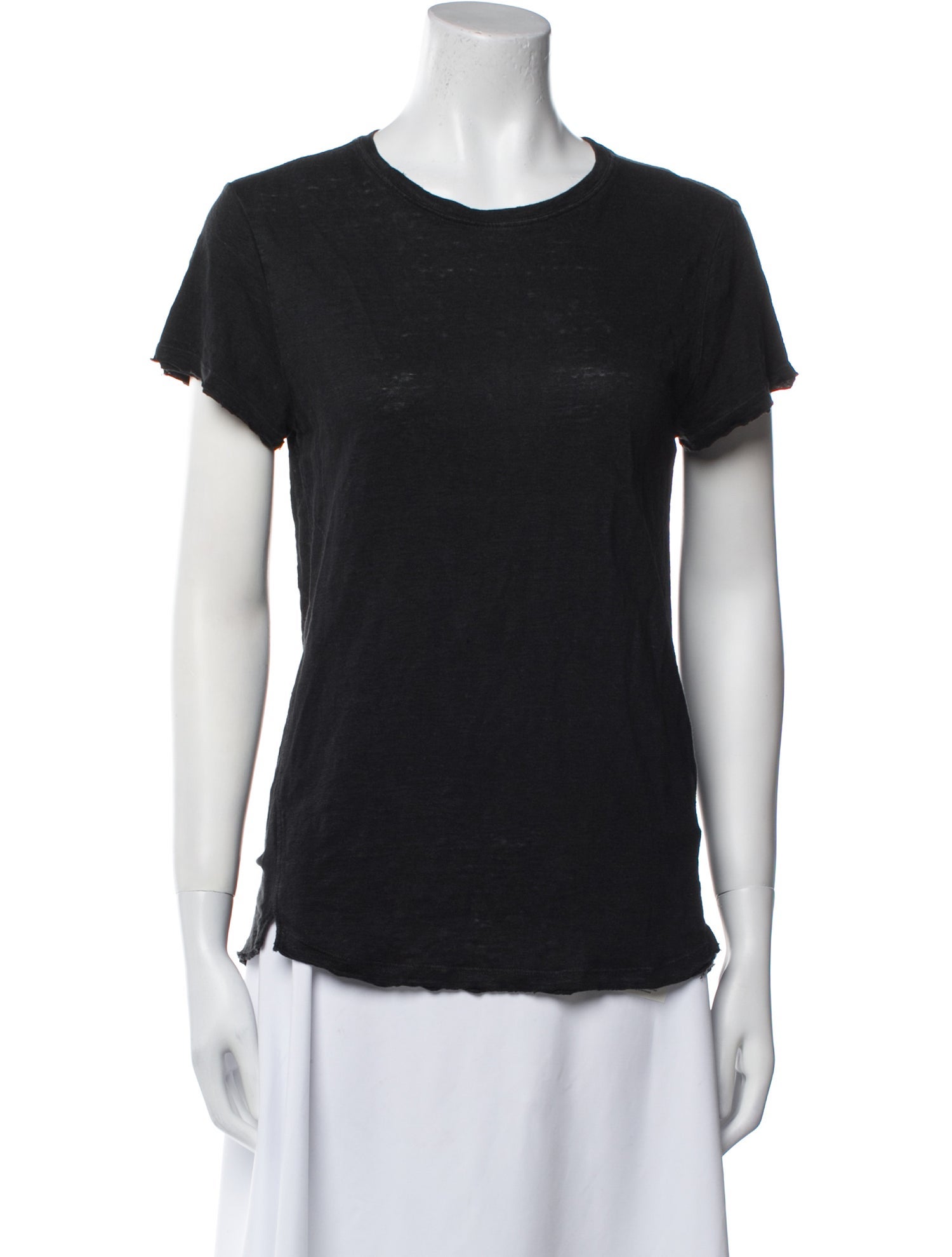 FRAME Linen Crew Neck T-Shirt