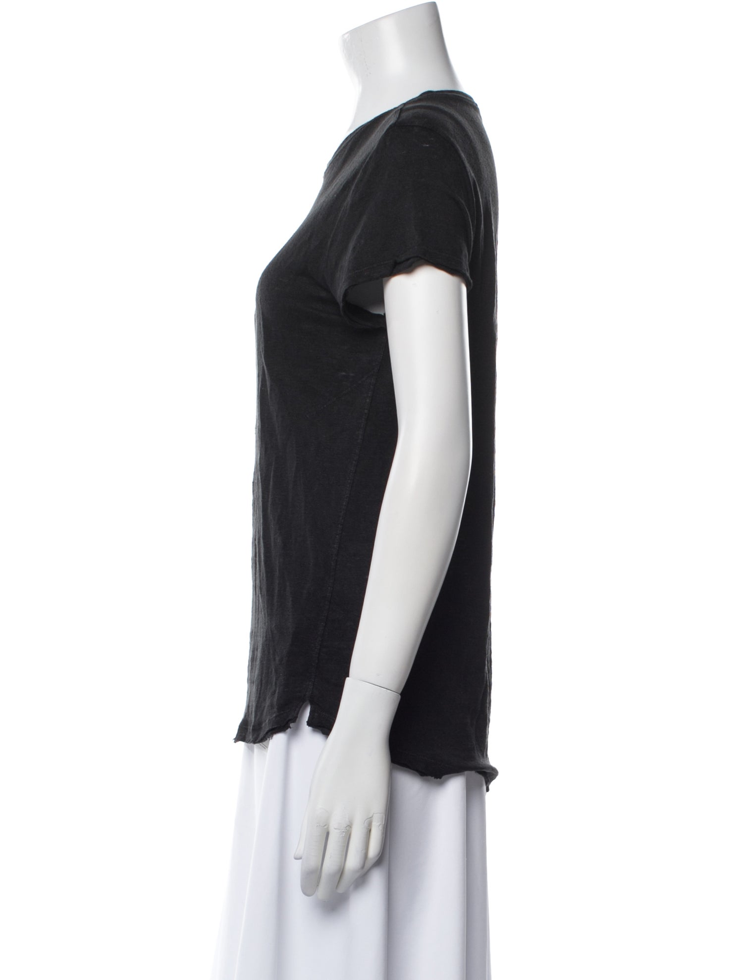 FRAME Linen Crew Neck T-Shirt