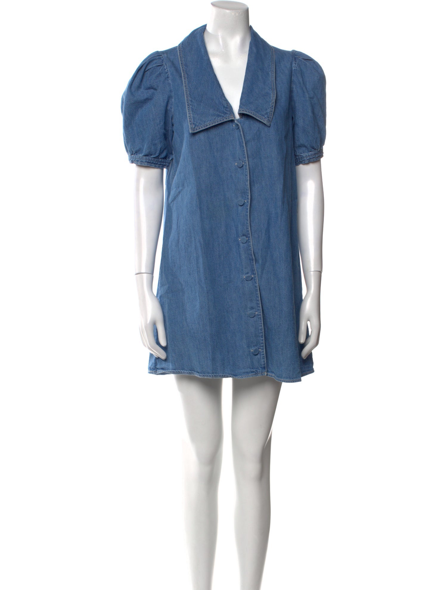 FRAME V-Neck Mini Dress