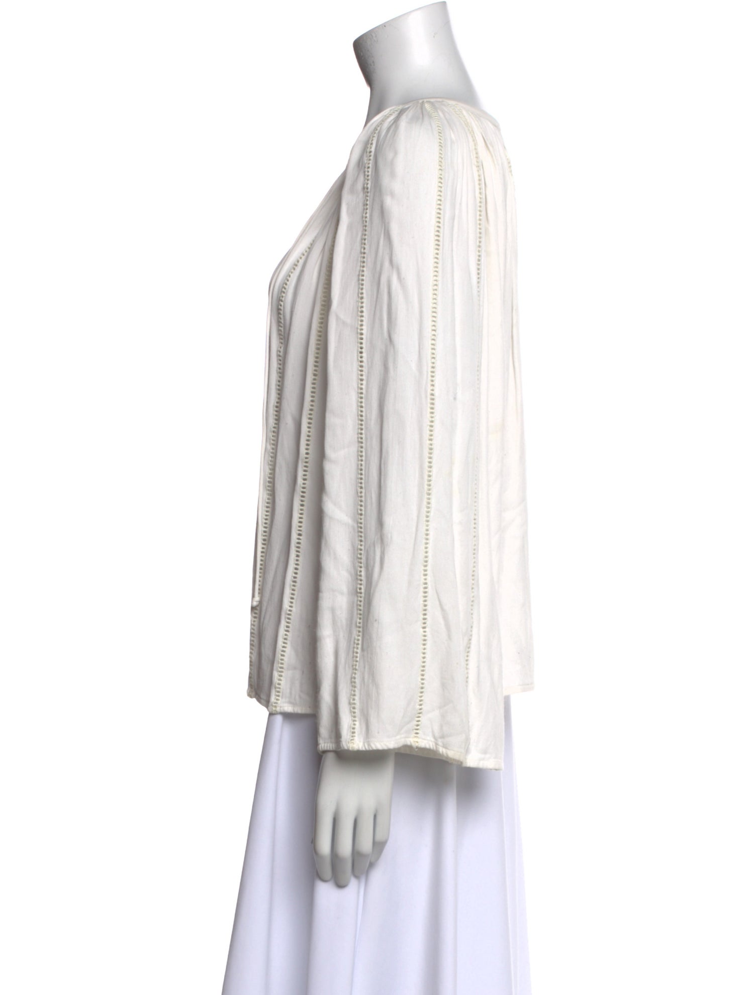 FRAME V-Neck Long Sleeve Blouse