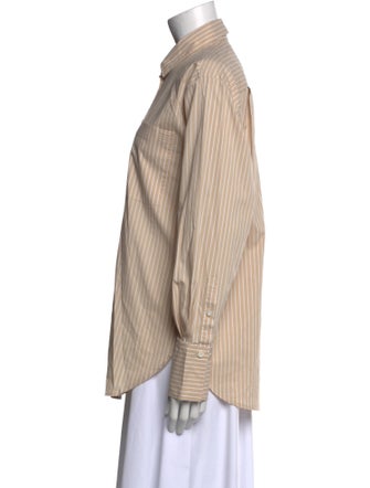 FRAME Striped Long Sleeve Button-Up Top