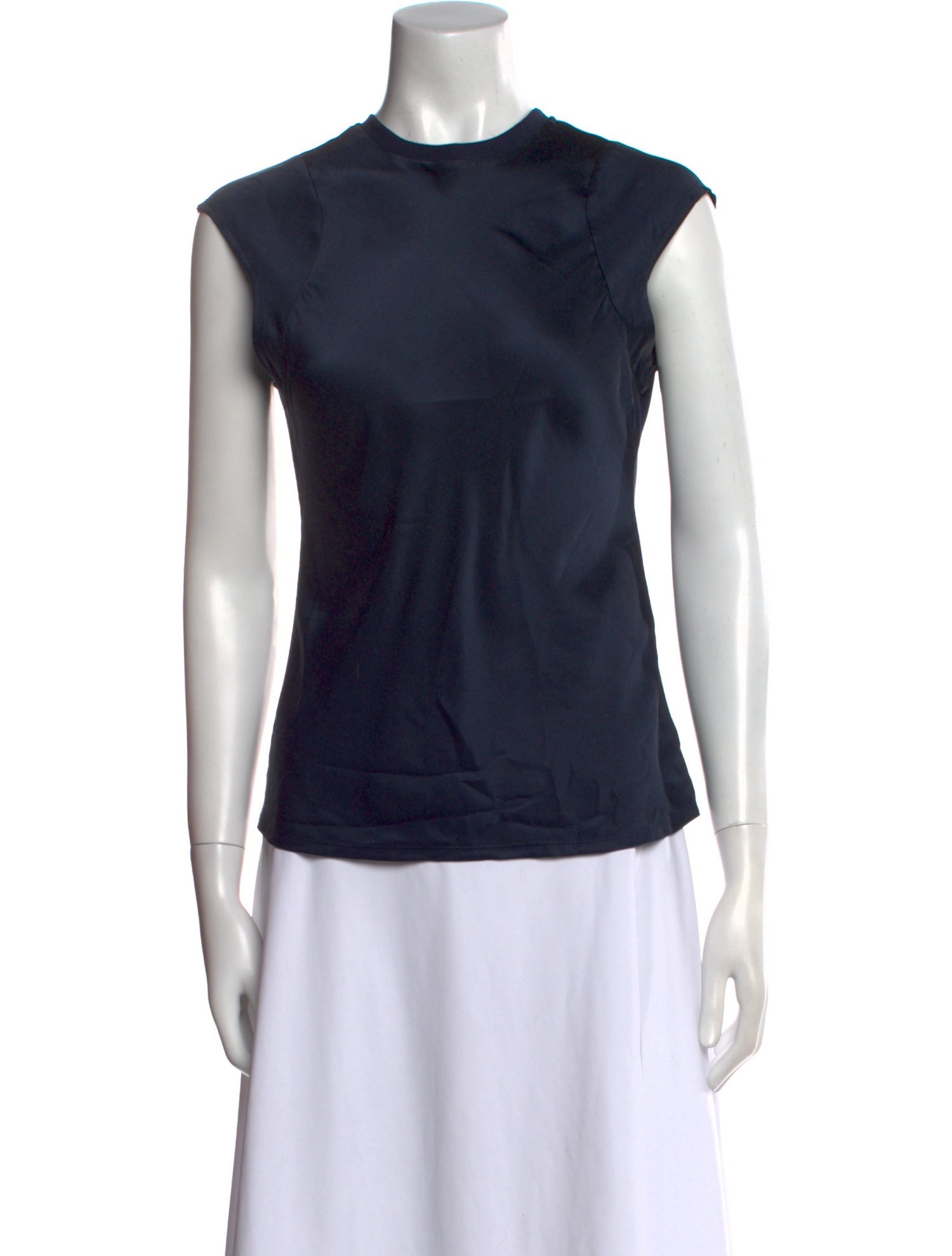 FRAME Silk Crew Neck Top