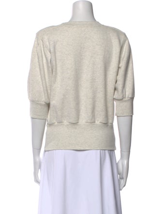 FRAME Scoop Neck Short Sleeve Sweatshirt