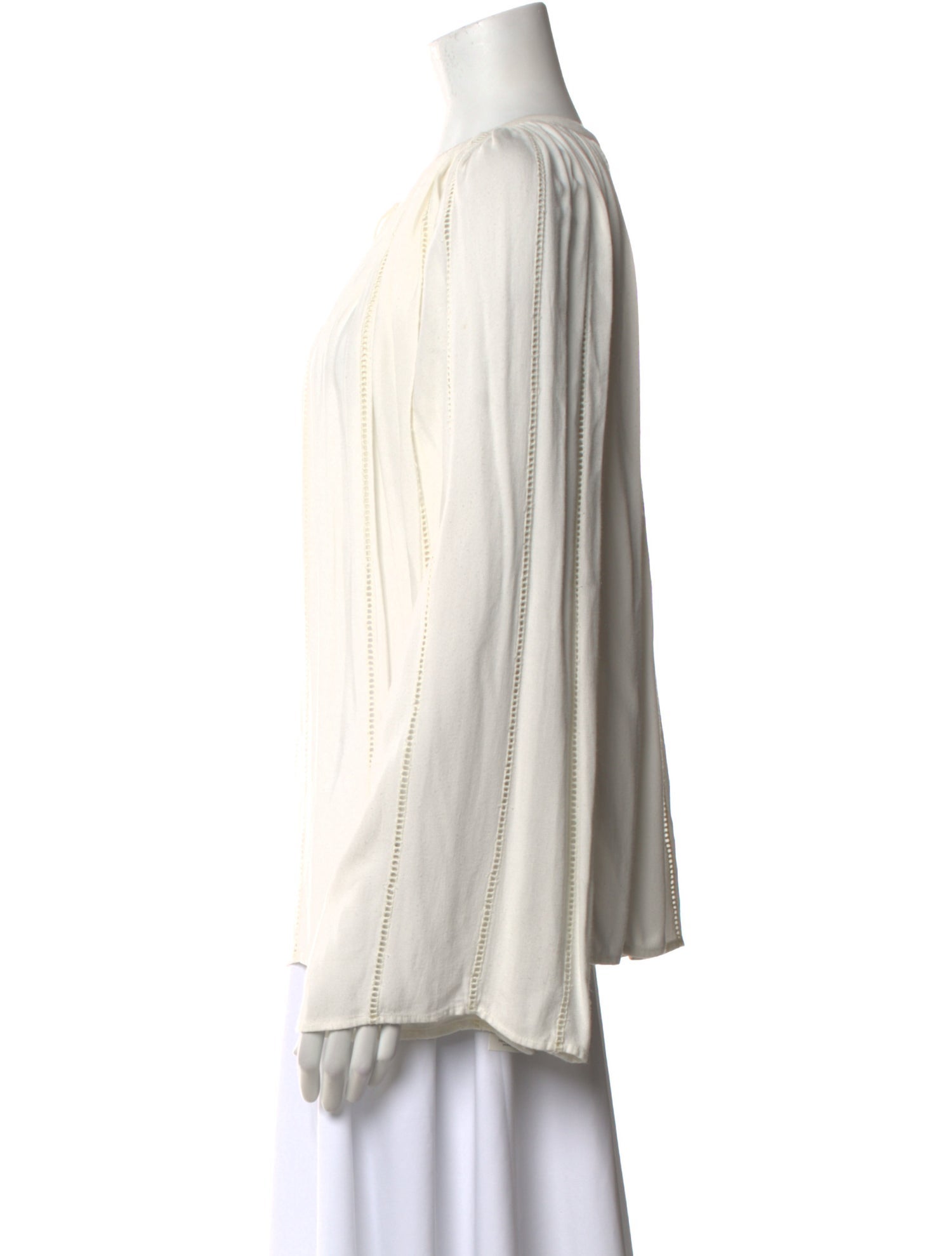 FRAME Crew Neck Long Sleeve Blouse