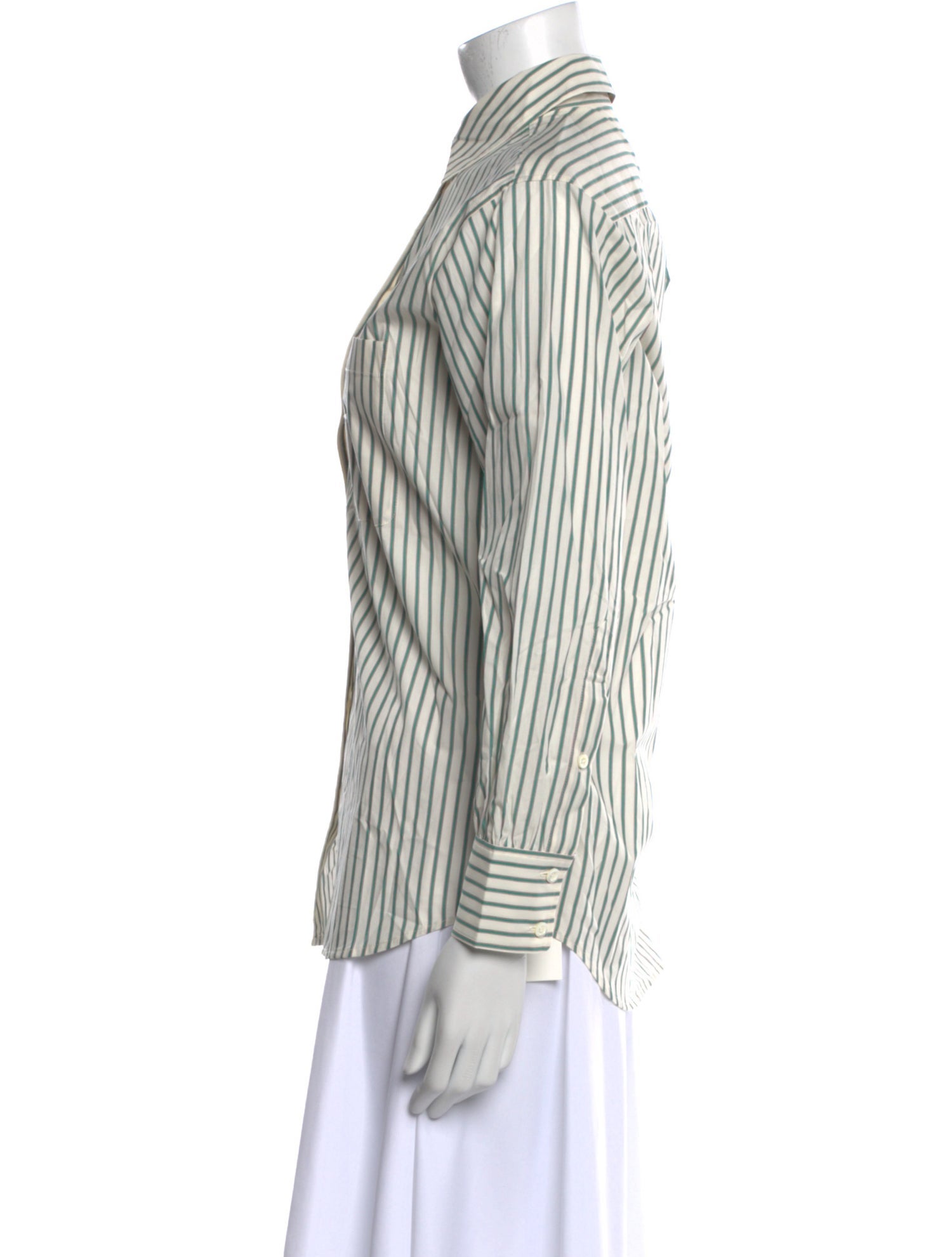 FRAME Striped Long Sleeve Button-Up Top w/ Tags