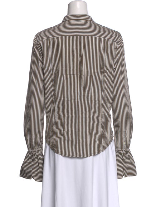 FRAME Striped Long Sleeve Button-Up Top