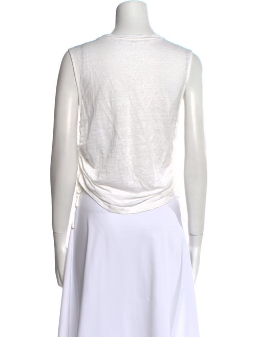 FRAME Linen Cowl Neck Top